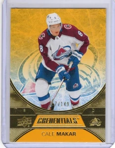 2021-22 Credentials #13 Cale Makar Orange 117/149 - Picture 1 of 1