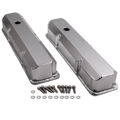 Valve Covers - 3 7/8" Tall w/ Bolts For Ford FE 390 406 427 428 Stain Oxidation - Image 1 of 4