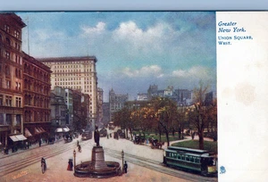 NUEVA YORK - Postal Union Square West Tuck - udb (antes de 1908) - Imagen 1 de 2