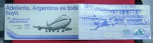 Prospekt Argentinien Fußball WM 1978 Spielplan Aerolineas Argentinas Airlines - Bild 1 von 2