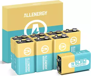 9V Batteries 8 Pack Alkaline 9 Volt Battery for Smoke Detector, Long-Lasting - Picture 1 of 10