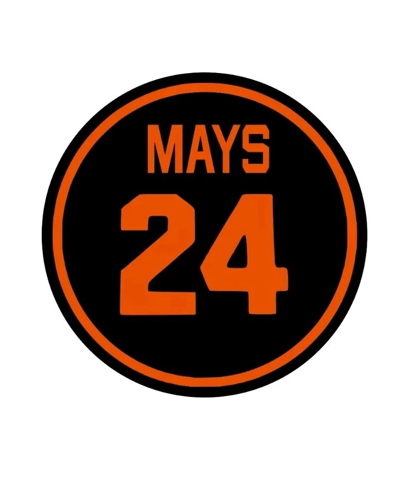 Willie Mays 24 Vinyl Decal Sticker Memorial San Francisco Giants baseball  - Image 1 of 4