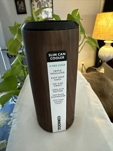 Corkcicle Slim Can Cooler - Walnut Wood - NWT! - Picture 1 of 3
