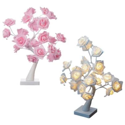 Artificial LED Rose Flower Tree Light up Table Lamp Night Lights for Wedding - Image 1 of 2