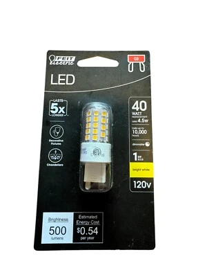FEIT 40-Watt Equivalent Bright White (3000K) T4 G9 Bi-Pin Base LED Light Bulb - Image 1 of 2