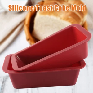 Rectangle Cake Pan Silicone Bread & Loaf Pan Non Stick Mould Pastry Mold Baking - Picture 1 of 14