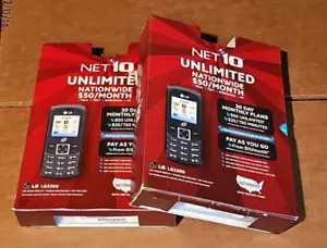 LG 320G - Black (Net10) Cellular Phone **NEW/SEALED** LOT of 2 - Picture 1 of 6
