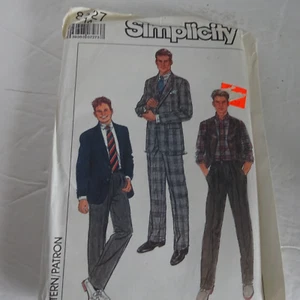 Vtg Simplicity Sewing Pattern #8827 Teen Boys' Suit-Jacket, pants, vest- Sz 14 - Picture 1 of 3