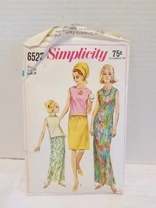Vintage Simplicity #6527 Misses Gr. 14 Kleid Rock in zwei Längen Muster 1966 - Bild 1 von 2