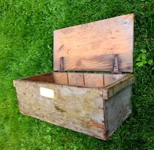 Vintage Wood Tool Storage Box Original Old Hand Crafted Primitive Bench (e7/d3) - Picture 1 of 19