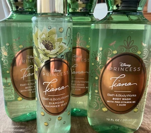 Juego de 4 piezas DISNEY Princess TIANA SHIMMER MIST & 3 Body WASH Bath and Body Works - Imagen 1 de 2