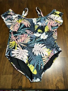 Raisins Curve Plus’s Size 18W Swimsuit One-piece Colorful Off Shoulder Ruffle - Bild 1 von 5