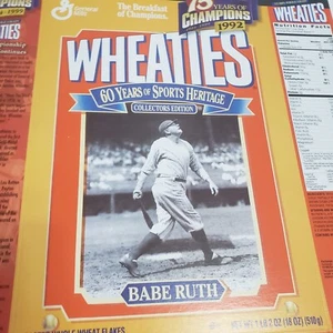 Wheaties Cereal Boxes New Flat 75 Years Champions Ruth Gehrig Yankees Set of 4 - Picture 1 of 12
