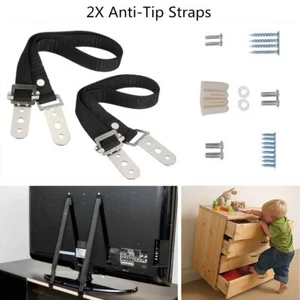 Child Protection Baby Safety TV Furniture Anti-Tip Straps Flat Screen Strap - Picture 1 of 5