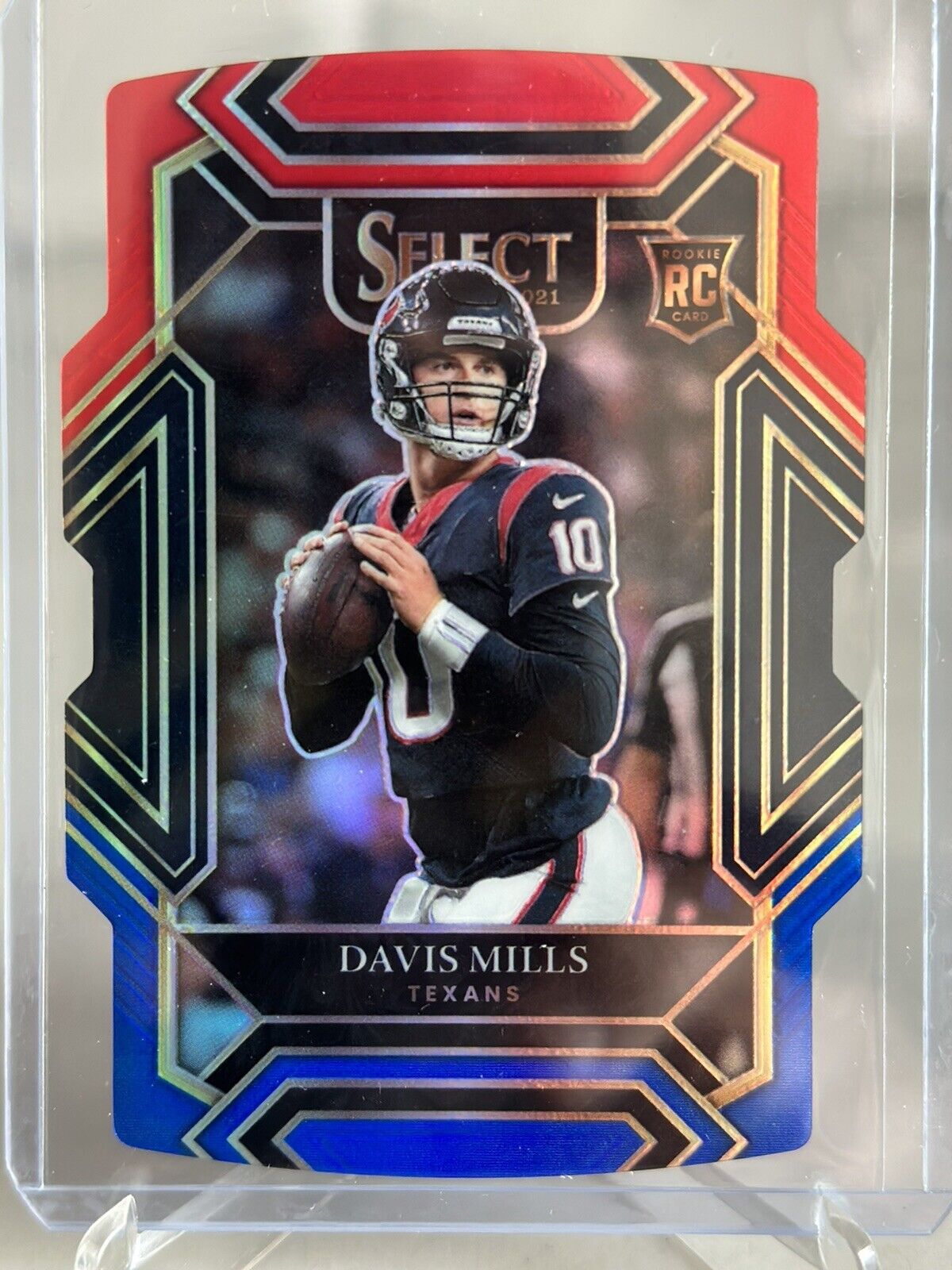 2021 panini select Davis Mills die cut red and blue RC #265