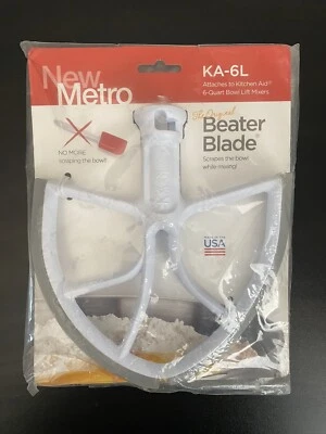 Nueva hoja batidora original Metro KA-6LR funciona con la mayoría KitchenAid 6 cuartos de galón cuenco-L Foto 1 de 3