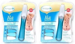 2 Pack - Amope - Pedi Perfect Electronic Nail Care System - 3 Refills Each - Picture 1 of 1
