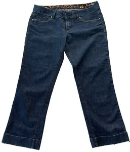 X2 Qualität Denim blau Stella Bündchen gerade niedrige Leibhöhe 8" Capri Größe 6 - Bild 1 von 7