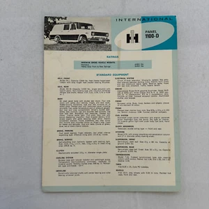 International Panel 1100-D Truck Sales Sheet Brochure Advertising 1100 D - Picture 1 of 9