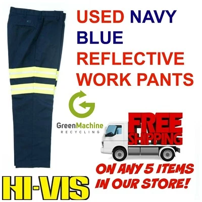 Used Hi-Visibility Reflective Hi-Vis Work Pants Cintas Redkap Unifirst G&K - Image 1 of 4