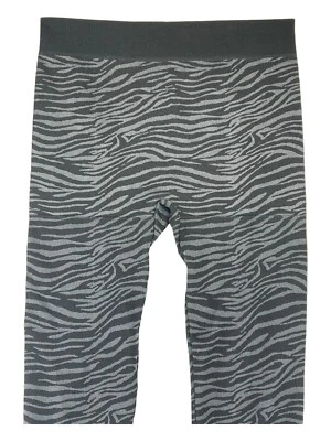 Medias Legging George Mujer o Niña Talla S/M Negro y Gris Cebra Rayas Foto 1 de 4