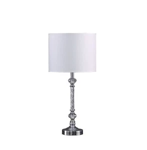 Audrey Twisted Crystal Modern Table Lamp Silver 19.25"H ORE HBL2474 - Picture 1 of 4