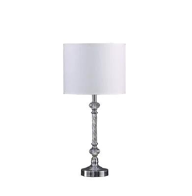 Audrey Twisted Crystal Modern Table Lamp Silver 19.25"H ORE HBL2474 - Image 1 of 4