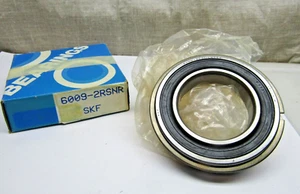 SKF 6009-2RSNR 45mm X 75mmX 16mm Sealed Snap Ring Bearing - Picture 1 of 4