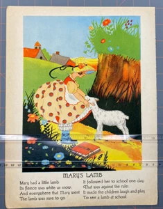 Mary had a little lamb impresión de libro infantil de colección - Imagen 1 de 10