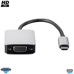 USB-C 3.1 Type C to VGA Adapter Converter Cable 1920x1200 60Hz HDTV PC MacBook