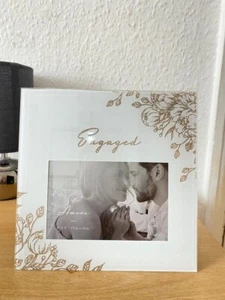 Mirrored Glass Engagement Photo Frame - Engaged 4x6 inch - Picture 1 of 3