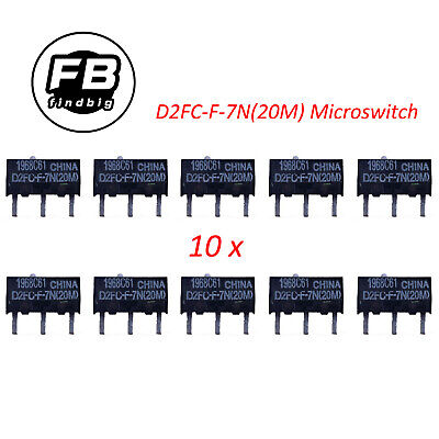 10PCS OMRON Mouse Micro Switch Microswitch D2FC-F-7N(20M) Mouse Button Fretting • 11.99$