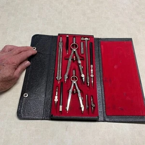Gramercy M08A Black Drawing Instruments Drafting Tools Set with Case - Picture 1 of 9