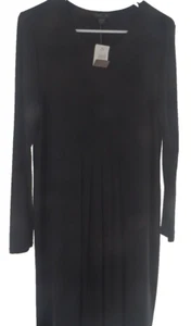J Jill long sleeve Black Dress size Wearever Collection Size M Petite pleated - Picture 1 of 5