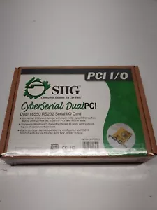 SIIG CyberSerial PCI 16550 RS232 Serial I/O Card JJ-P01012 - New - Picture 1 of 2