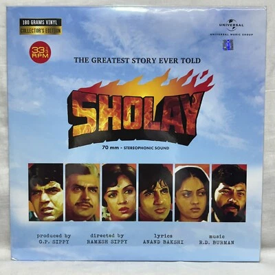 Sholay Vinyl LP Record Rare Music R D Burman Bollywood Hindi Film Indian Mint Foto 1 de 4