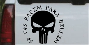 Calcomanía de ventana de coche Punisher Si Vis Pacem Para Bellem negra 4x4,3 - Imagen 1 de 1