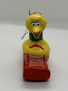 Vintage Jim Henson Muppets Inc. BigBird Christmas Ceramic Ornament sesame street
