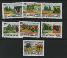 Thematic stamps MONGOLIA 1982 TREES 1461/7 mint