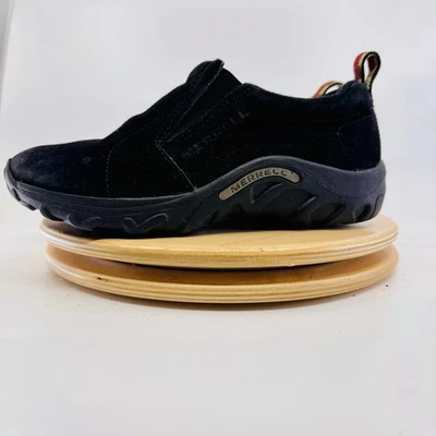 Mocassim Merrell Jungle Moc preto camurça slip on crianças grandes 5 caminhadas casual - Imagem 1 de 4