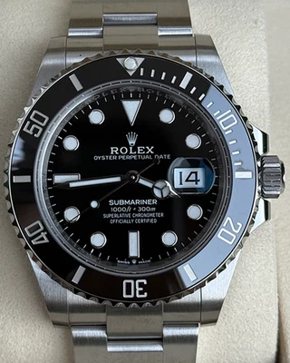 Браслет Rolex Submariner 126610LN Silver Oyster с черным ободком - Изображение 1 из 4