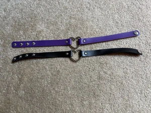 2er Set Chokers Halskette - Lila/Schwarz - Bild 1 von 1