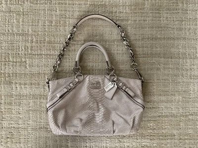 COACH Madison Sophia Beige/Taupe  Leather Python Textured Bag K1093-16354 - Image 1 of 4