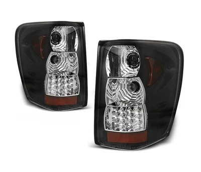LUCI POSTERIORI per chrysler jeep grand cherokee 1999 2000 2001-2005 Nero LED Foto 1 de 1