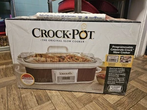 Crock-Pot 3.5 qt Casserole programmable digital slow cooker Maroon Red - Picture 1 of 6