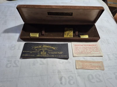 Antigo Relógio Jules Jurgensen Apenas Caixa de Apresentação de Joias e Papelada  - Imagem 1 de 4