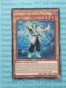 BLMM-DE044 Crowley, der begabte Magistus Secret Rare Yu-Gi-Oh Karte 1. Auflage Neu - Bild 1 von 3