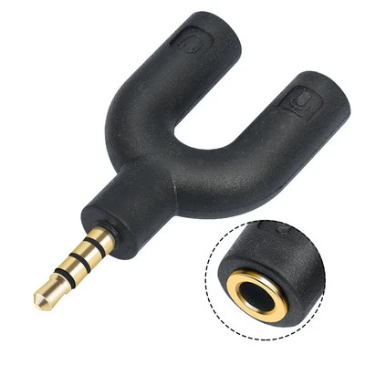 Headphone Y Splitter Stereo Converter For PC And Smartphones Convenient - Image 1 of 4