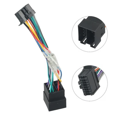 Stereo Radio Connector Car Wiring Harness 16 Pin 185mm Long 1pcs 24*11mm - Image 1 of 4