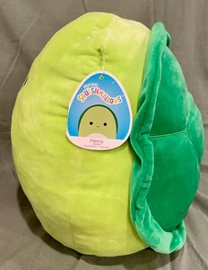 Henry Squishmallow 12" Sea Turtle Plush NWT Kellytoy Cute Soft Pillow - Picture 1 of 9
